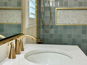 Large format tile master bathroom renovation Central Florida RLC