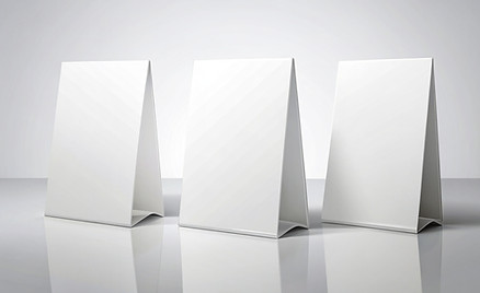 blank-table-tent-isolated-white-background-paper-vertical-cards-white-background-with-refl
