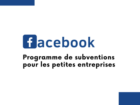 Facebook : subventionne les petites entreprises