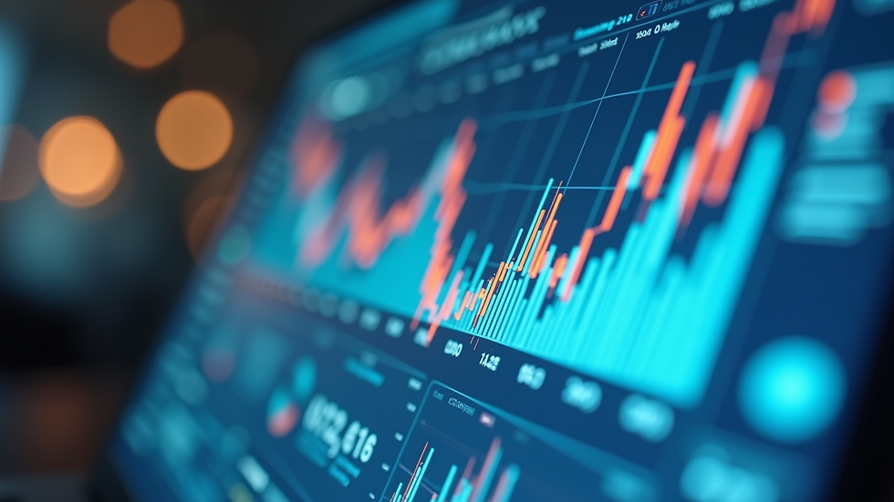 Close-up view of a marketing dashboard showing key performance indicators