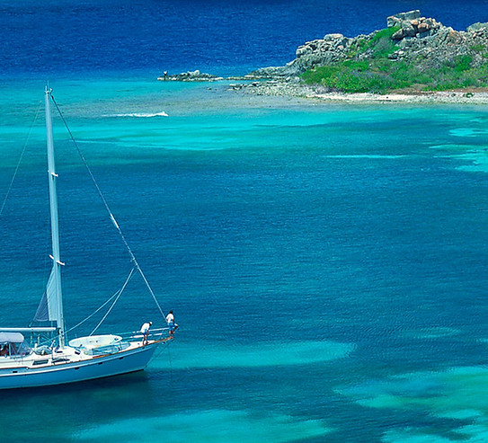 Sailboat By Island
