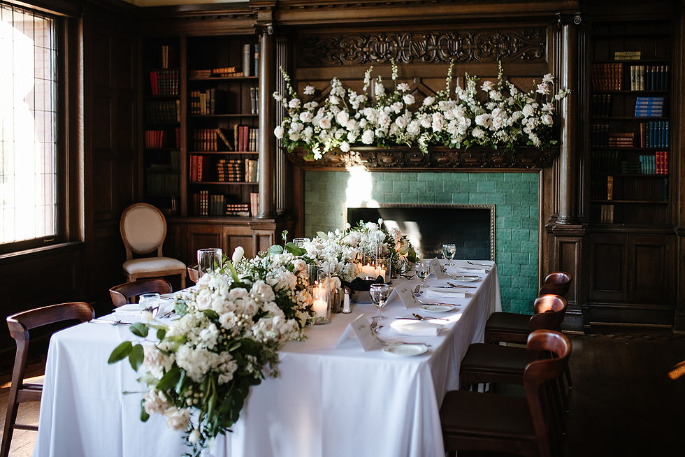 Empress Wedding Reception Platinum Floral Designs Roses Larkspur Stock Tulips White Blush