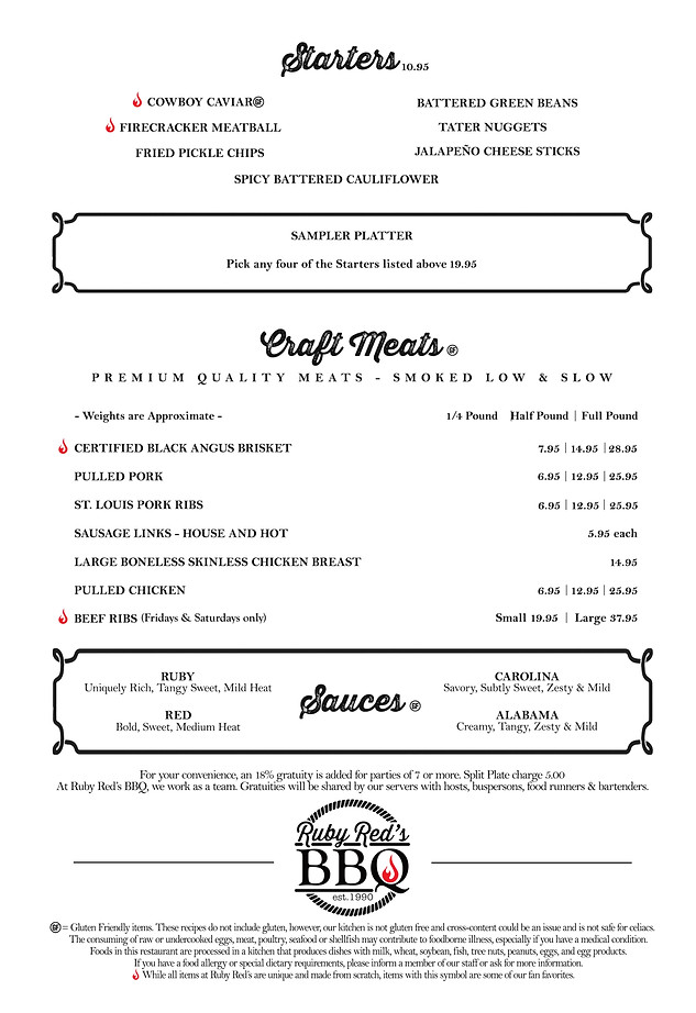 MENU Ruby Reds BBQ