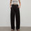 Thumbnail: Spliced Double-Pleat Wide-Leg Trousers Straight-Leg Trousers for Women