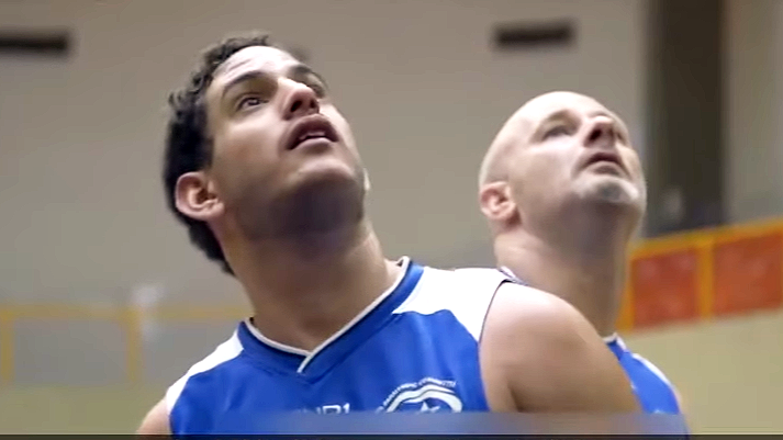 Illustration: Asael Shabo in Basketball Game, Screenshot (Boomerang's YouTube Weekly Terror Report 03:12)