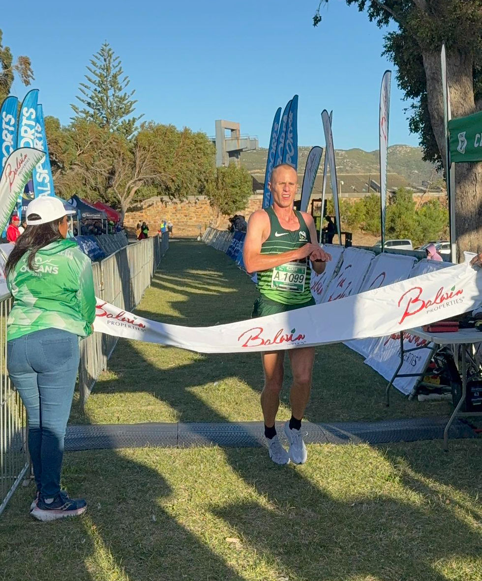 Another resounding victory for Kusche to underline his status as a Comrades Marathon gold medal contender. Photo Credit: Balwin Run Series.