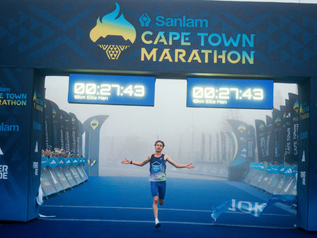 "I did it without an HPC" - Chaumeton clocks 27:42 to win Sanlam Cape Town Marathon 10km Peace Run 