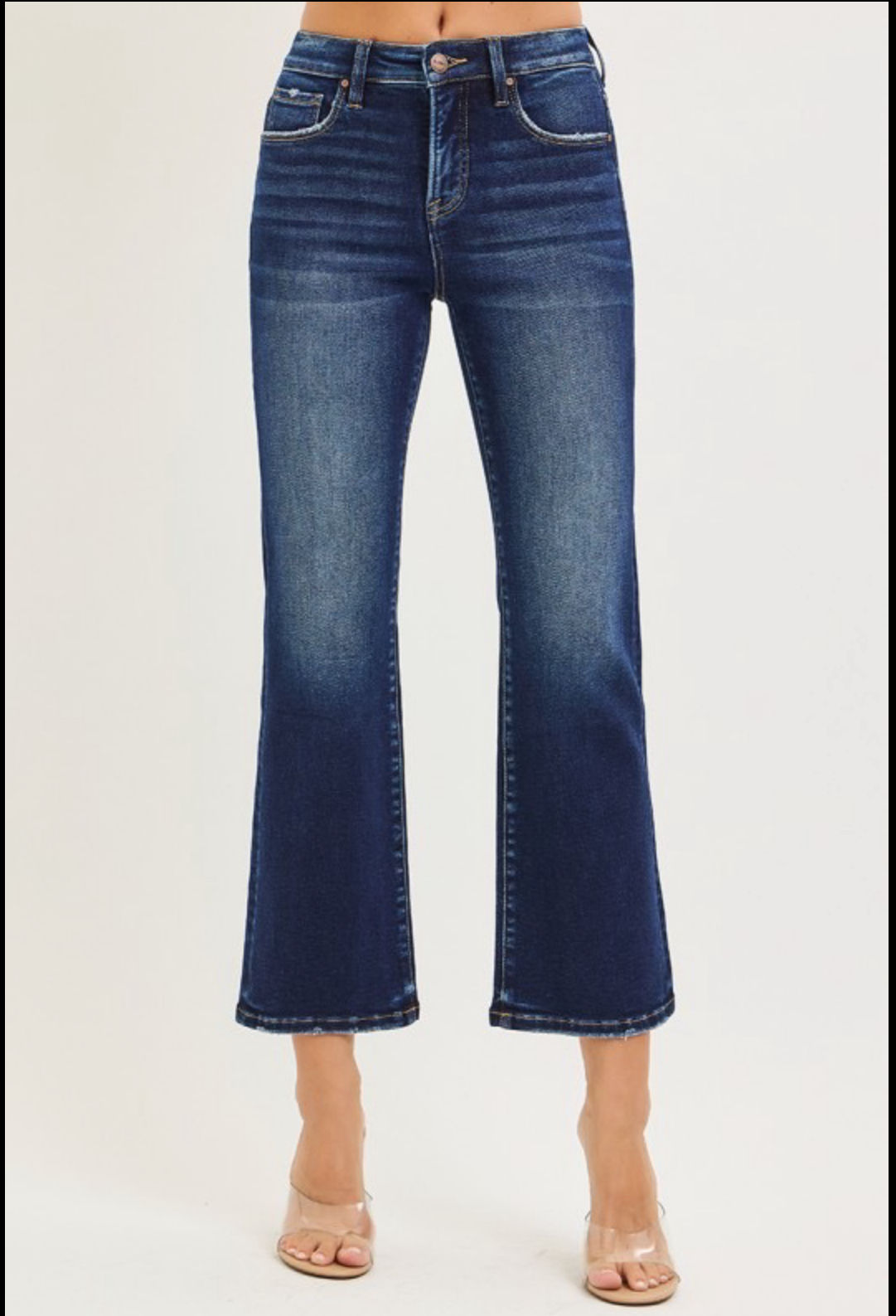 TC High Rise Crop Bootcut Jeans