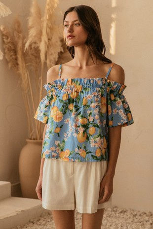 Off Shoulder Print Cami