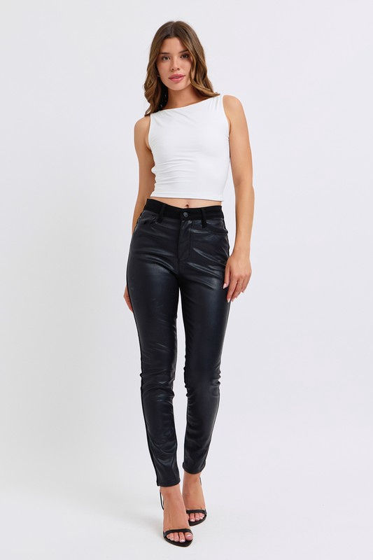 JB HW Leather Denim Skinny Jean