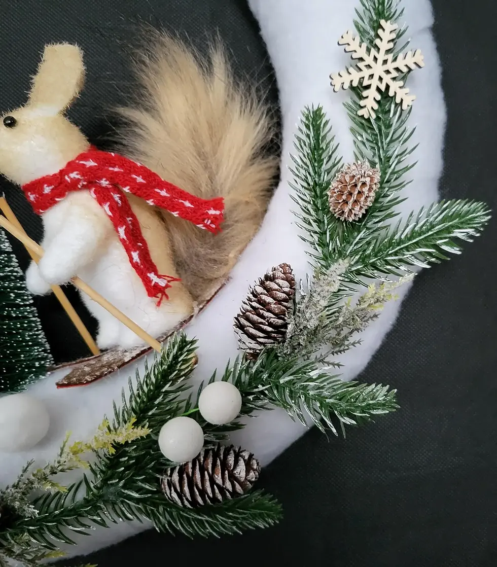 Thumbnail: Große Türkranz Weihnachten Adventsdeko Weihnachtsdekoration 40 cm.