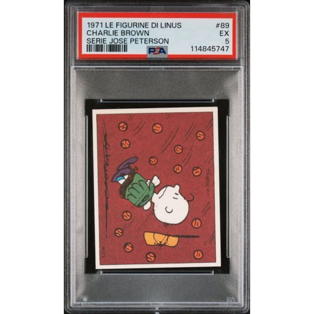 1971 Peanuts Le Figurine di Linus #89 Charlie Brown PSA 5