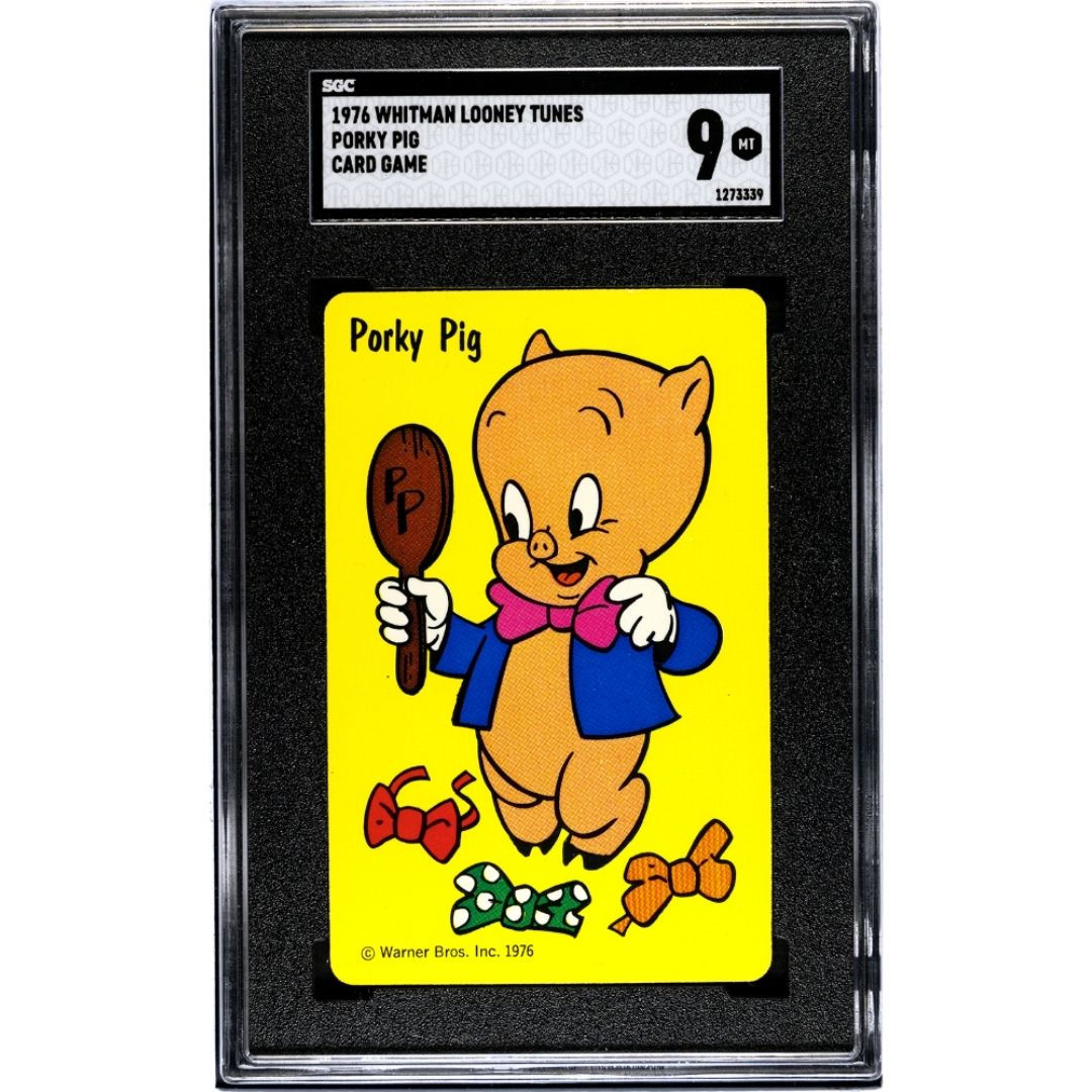 1976 Whitman Looney Tunes - Porky Pig Card Game SGC 9