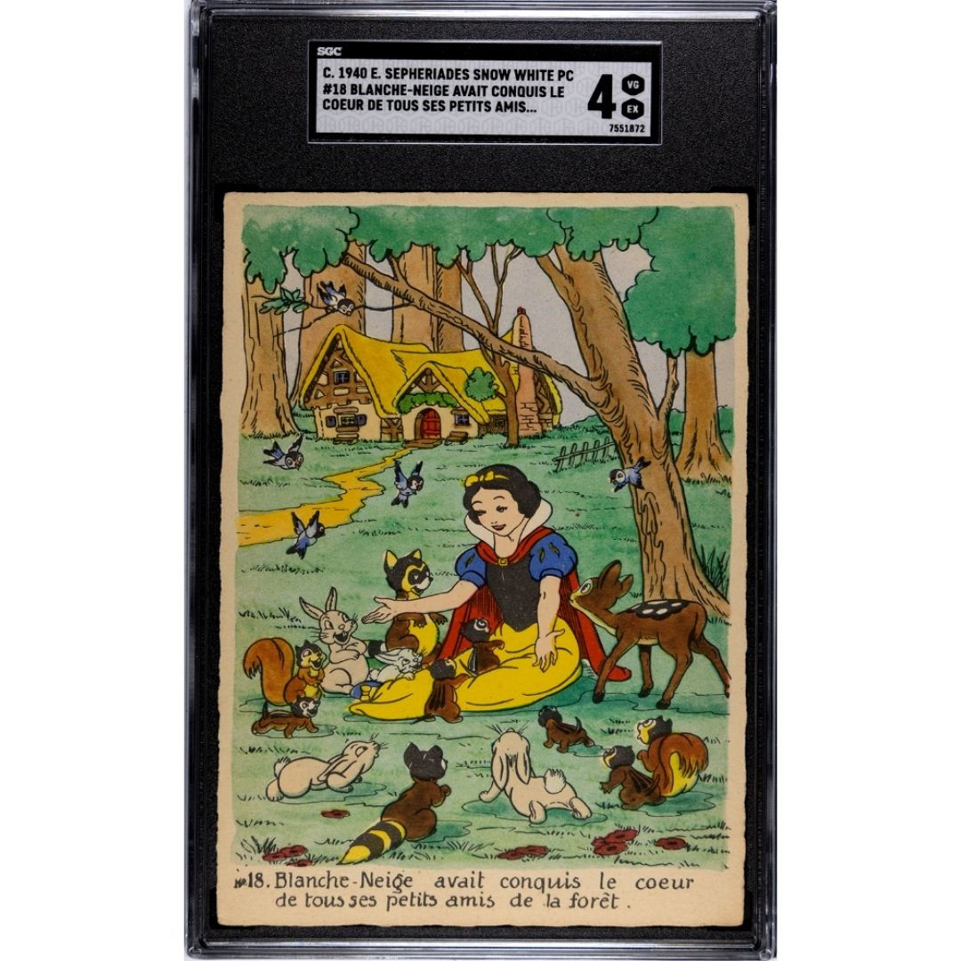 1940 E. Sepheriades Snow White Postcard #18 - Blanche-Neige Avait Conquis  SGC 4