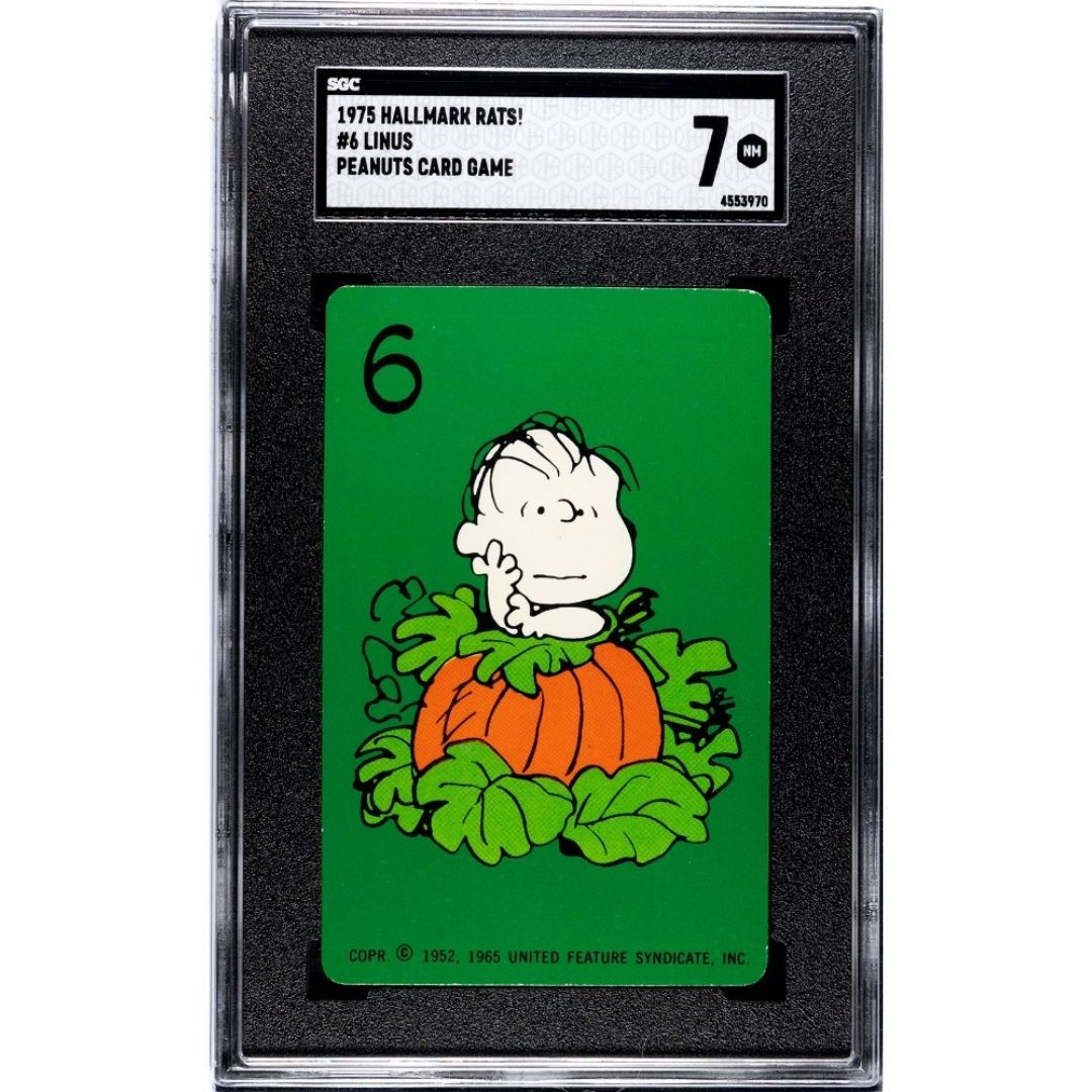 1975 Hallmark Peanuts Rats Card Game Linus #6 SGC 7 (pop 1, none ^)