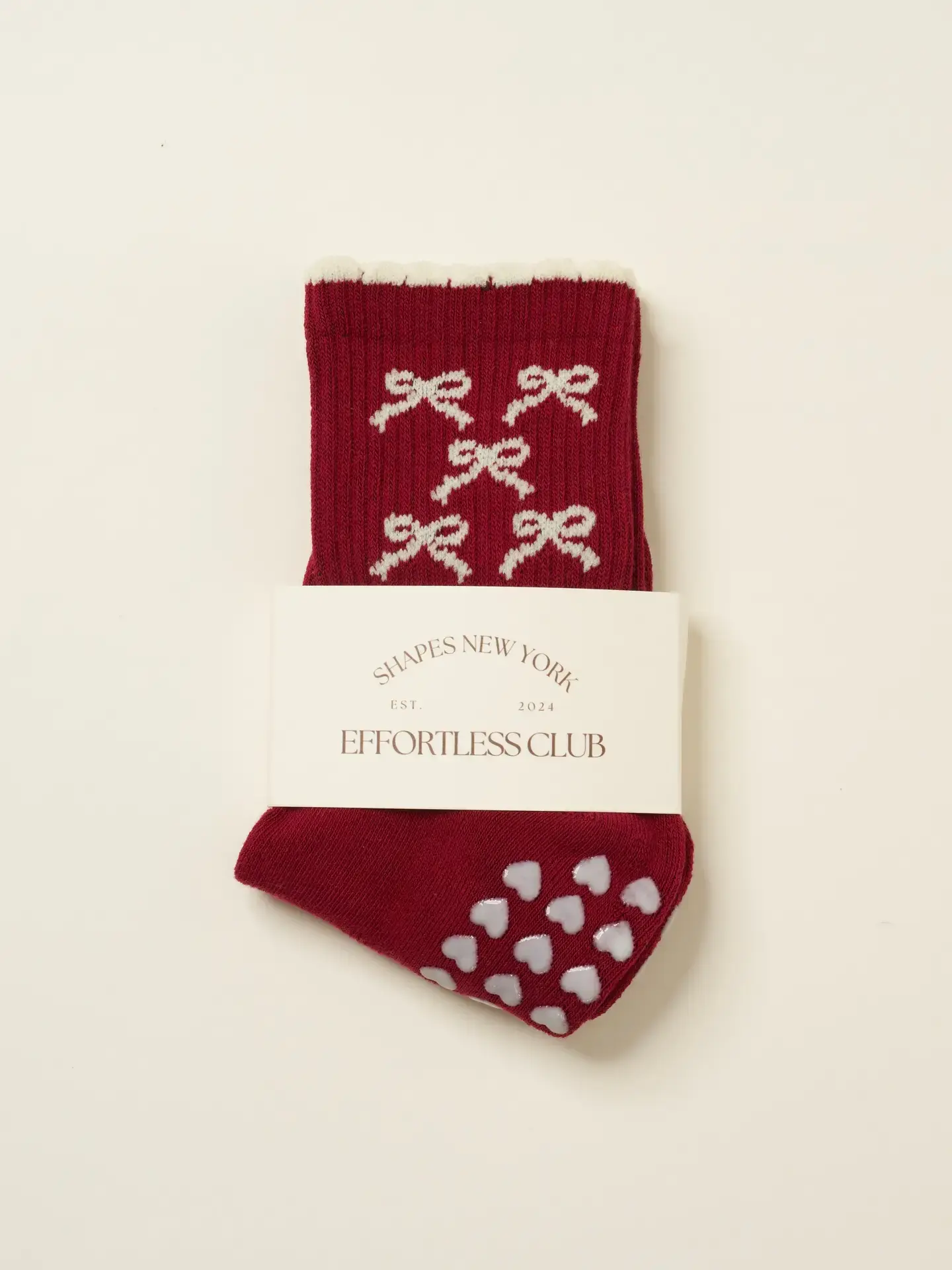 Ribbon Petal Grip Sock