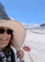 the author standing on a glacier