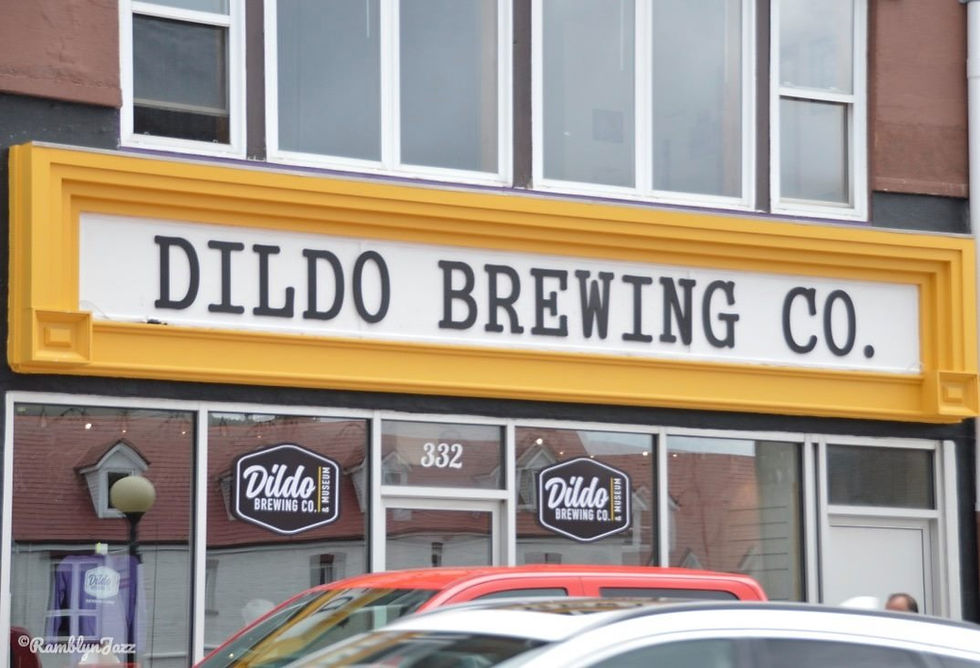 Storefront of the Dildo Brewing Company