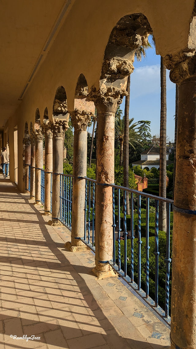 a long view of the gallery overlooking gardens