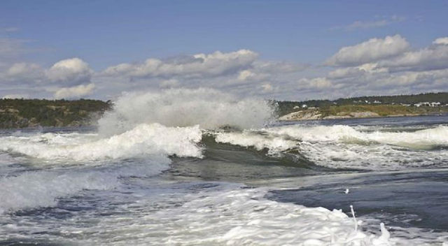 A view of the rapids at surface level