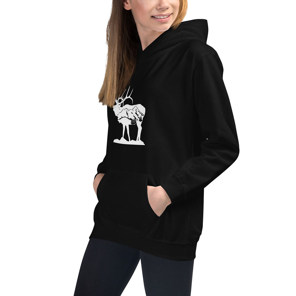 Thumbnail: Kids Standing Elk Hoodie