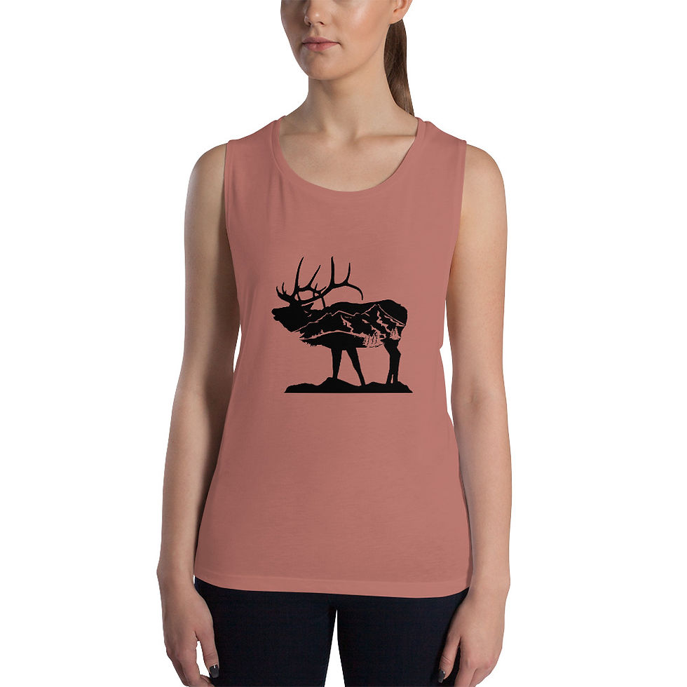 Thumbnail: Ladies’ Standing Elk Muscle Tank