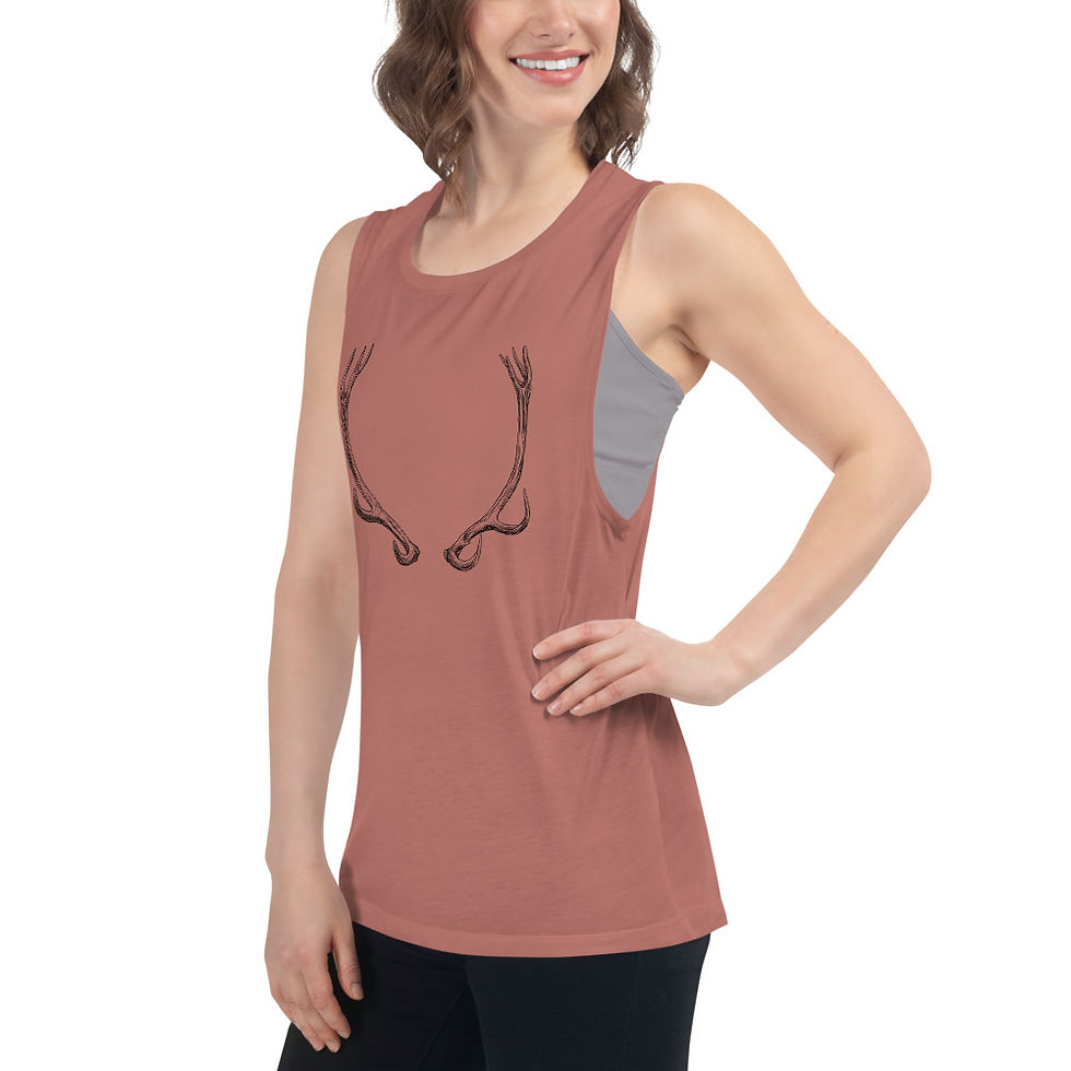 Thumbnail: Elk Antlers Ladies’ Muscle Tank