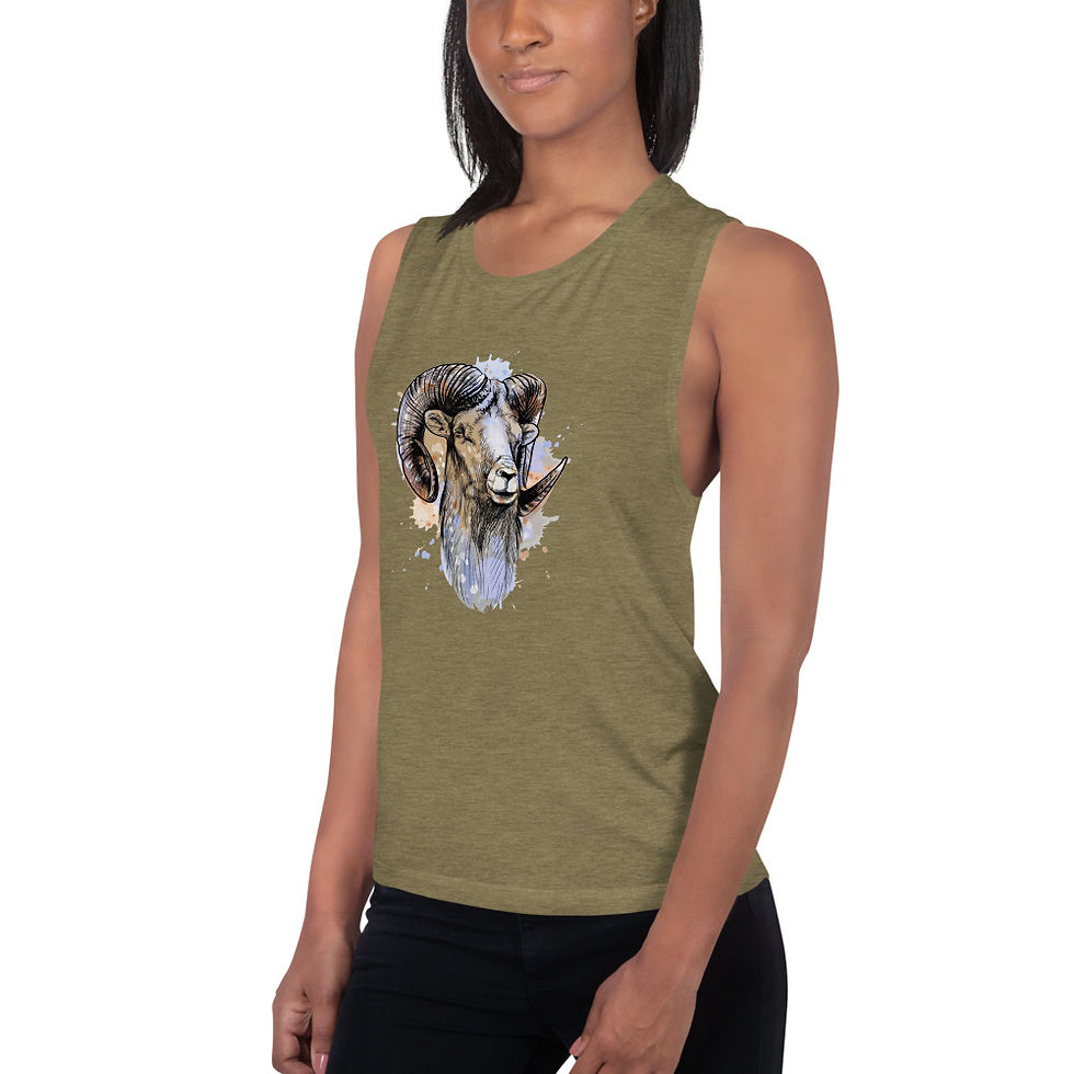 Thumbnail: Big Horn Sheep Ladies’ Muscle Tank