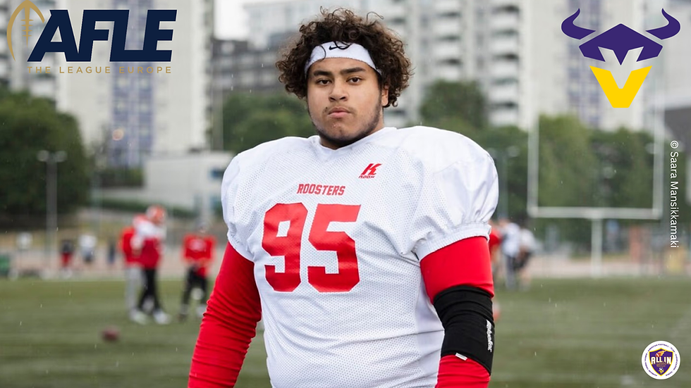 Vienna Vikings (AFLE) verstärken Defensive Line mit finnischem Talent Malek Jaradat