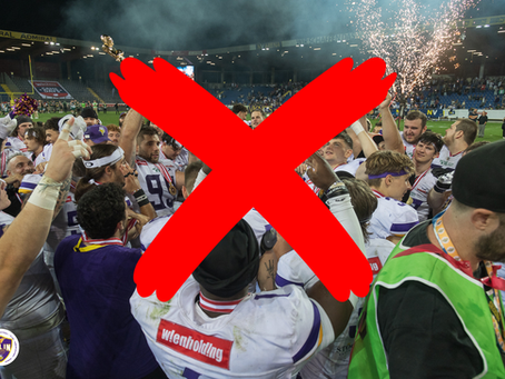Ein nicht regelkonform angemeldeter Spieler führt 2025 für die AFC Vienna Vikings nachträglich zur Aberkennung von Siegen und Titel!