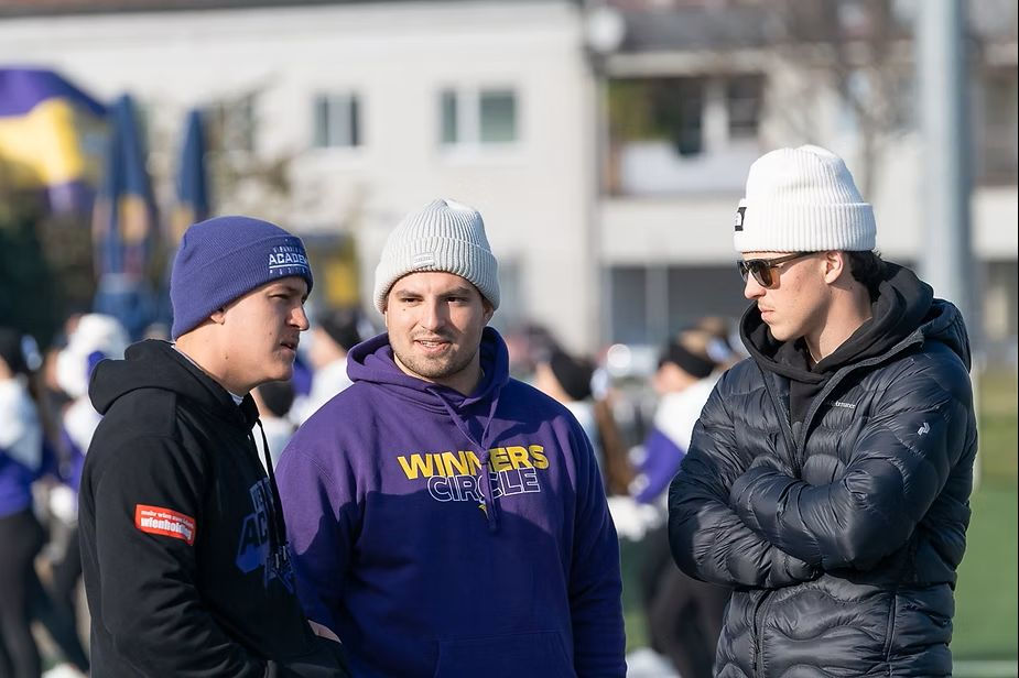 Die Sportliche Leitung des AFC Vienna Vikings Nachwuchsprogramms, Nico Hrouda, Florian Markus, Max Grünsteidl, Foto ©️ Gerhard Janoch