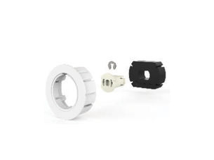 Roller blind motor crown and drive adaptors for fitting a tubular motor into an S45 tube