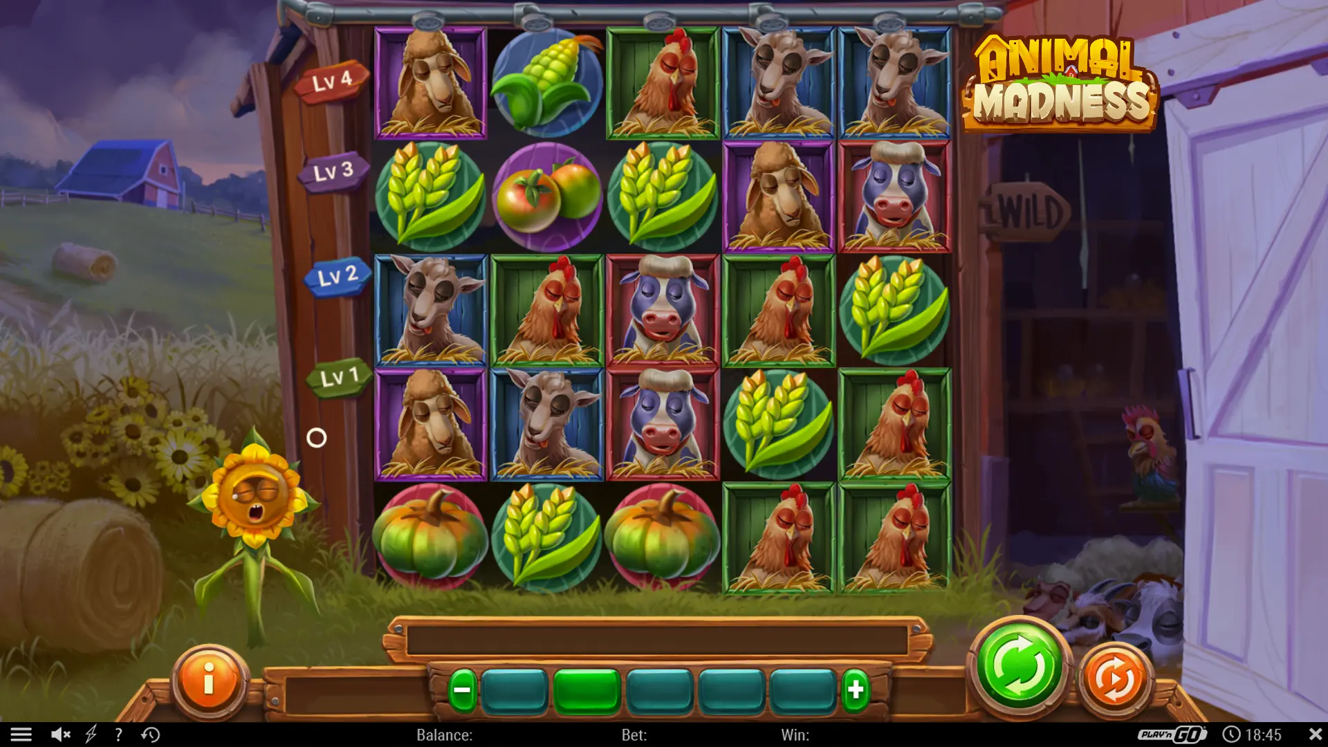 Animal Madness 5x5 grid