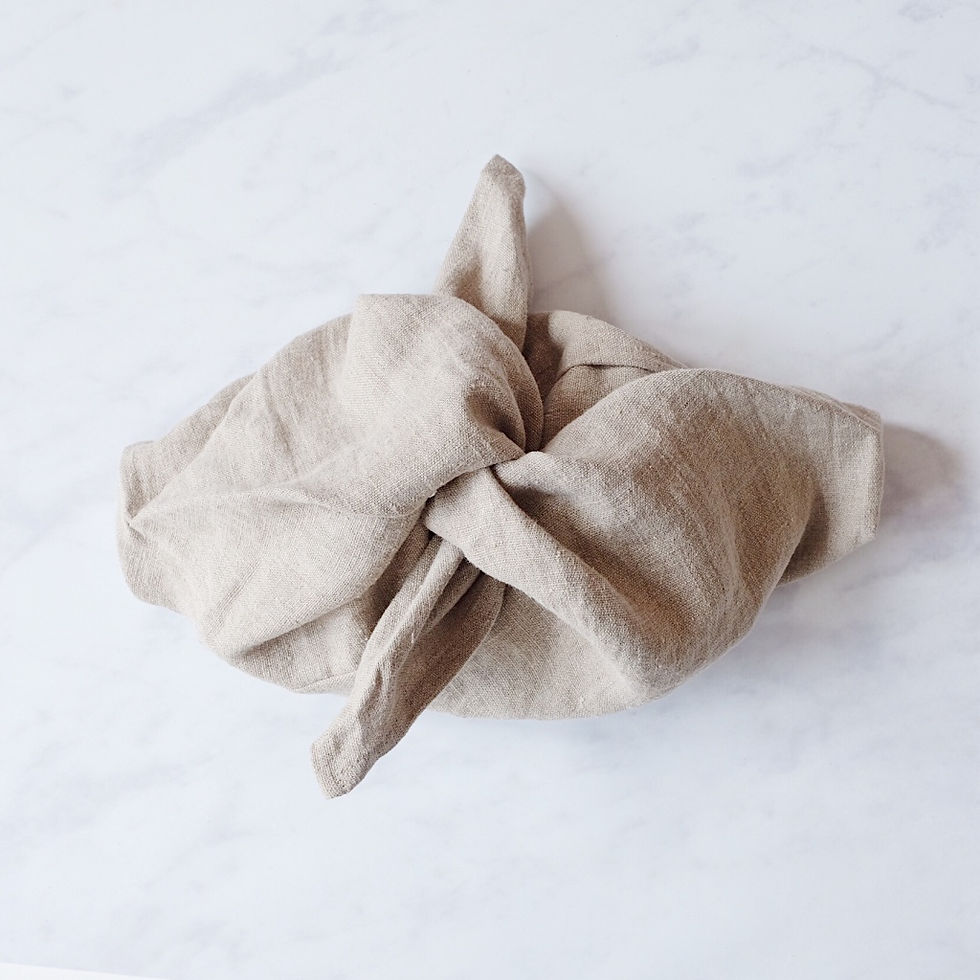 beautiful linen bento bag