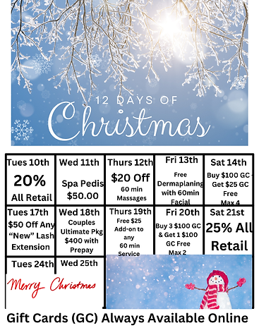 Christmas spa specials