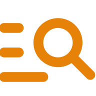 Magnifying glass icon representing recruitment or talent search