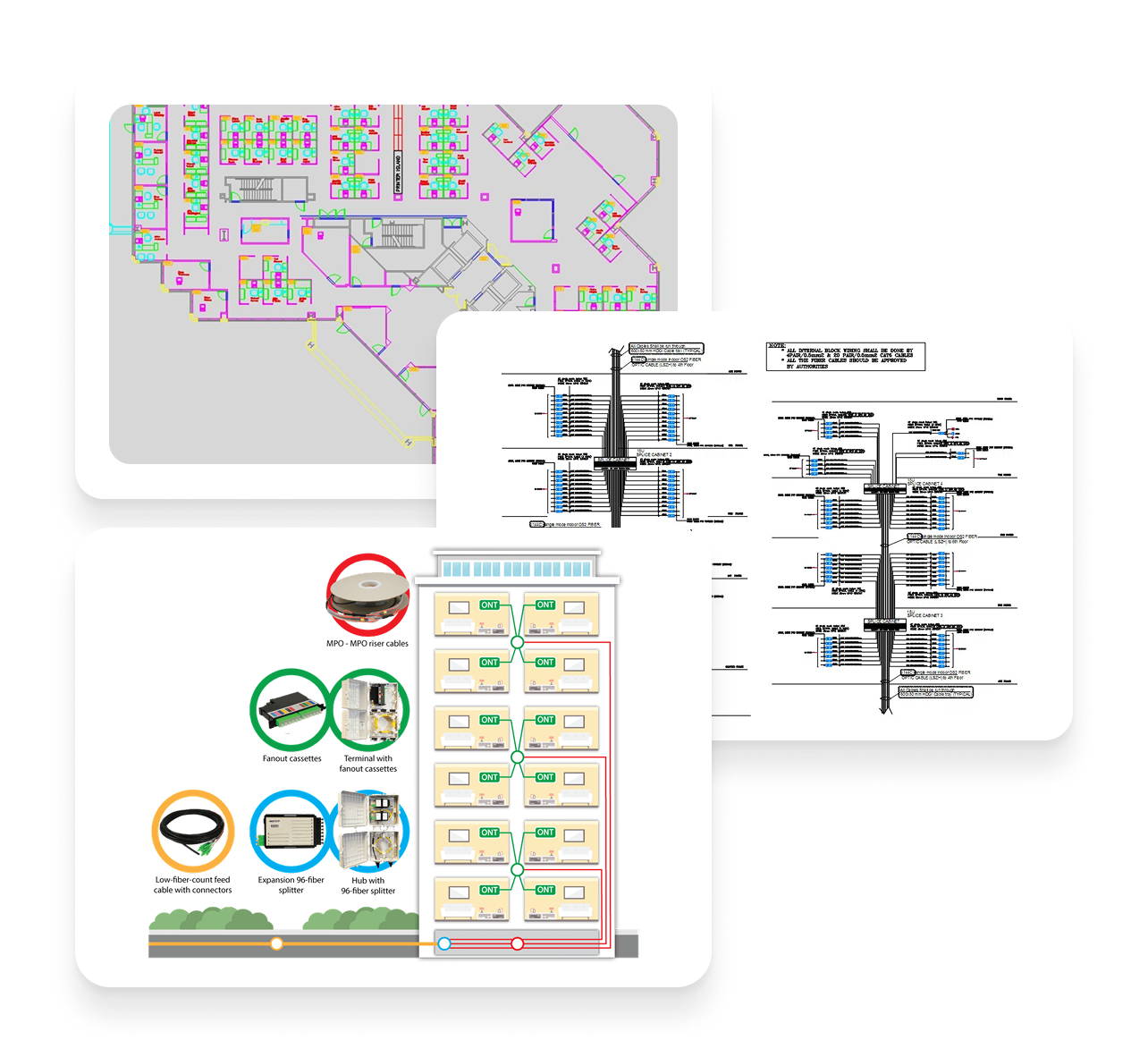 Draft frame for planning fiber optic infrastructure.