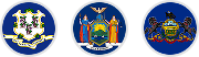 Flags representing the Northeast region for telecom deployment