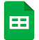 Logo of Google Sheets, a cloud-based spreadsheet tool by Google.