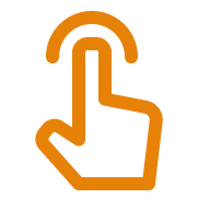 Finger click icon for user interaction