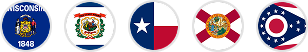 Flags representing the Central region for telecom deployment