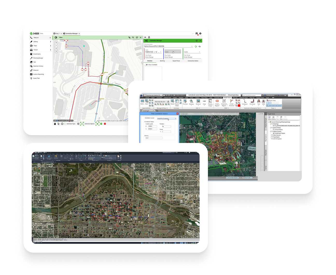 Frame used to present GIS drafts and mapping concepts.