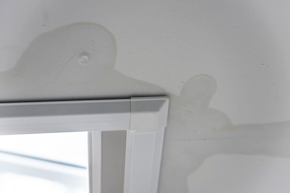 What does water damage look like?