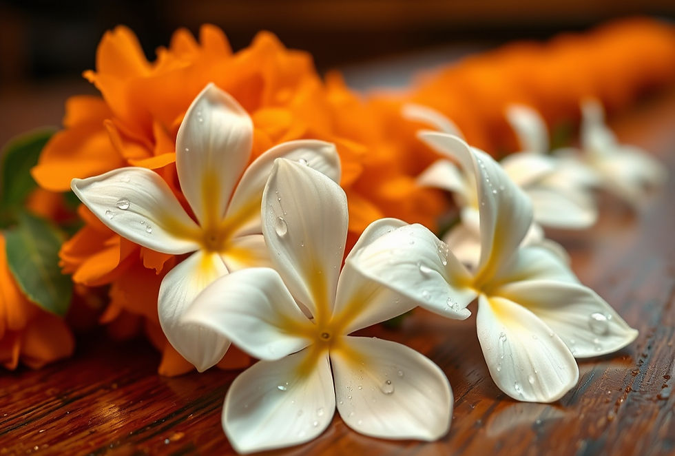 flor de jazmín y cempasúchil