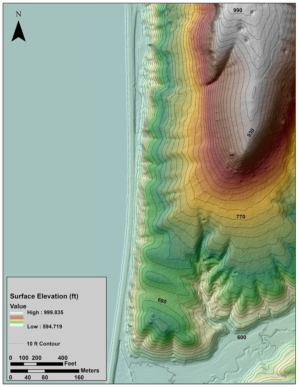 LiDAR Imagery and Contours