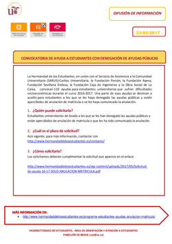 Ayudas Estudiantes con ayudas denegada