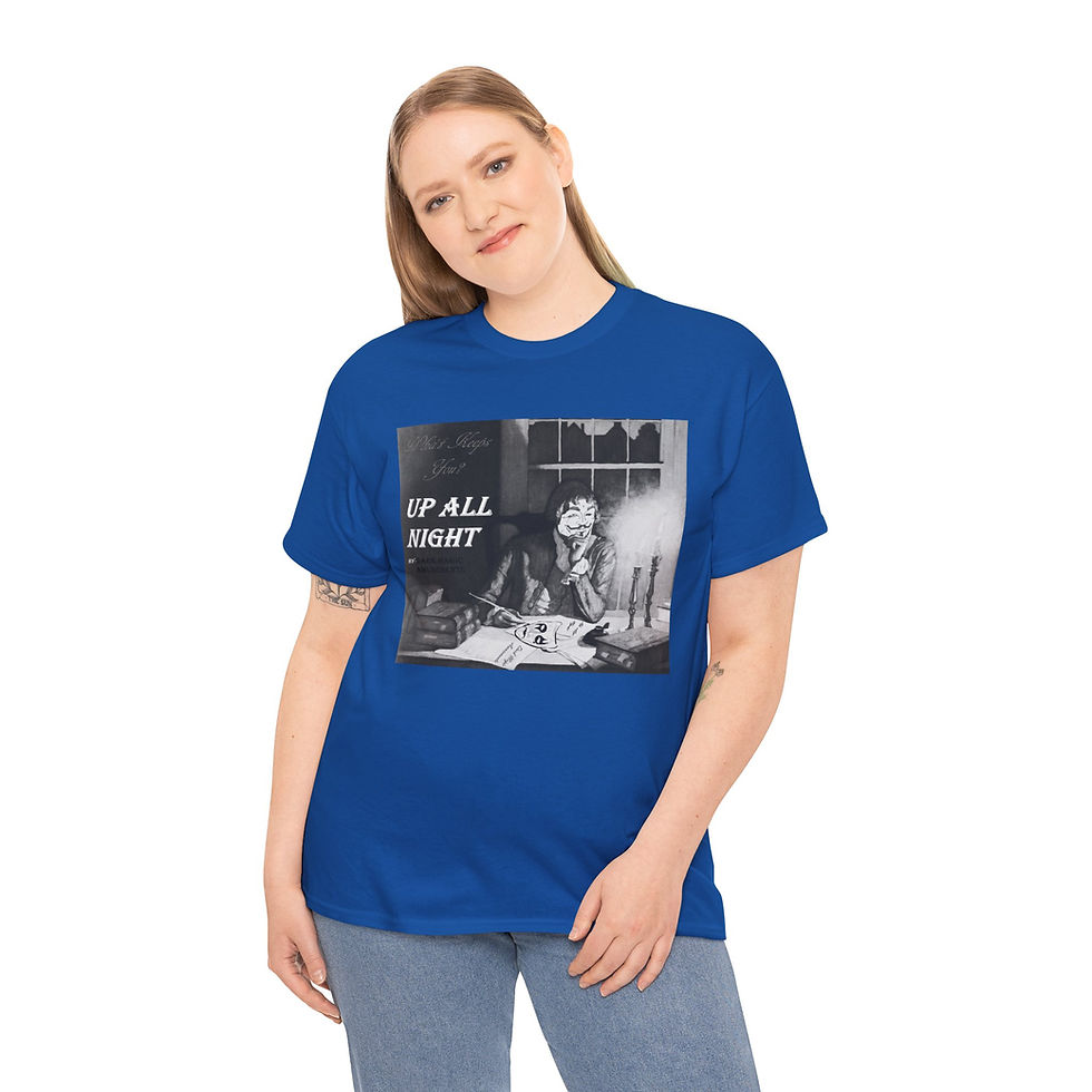 Thumbnail: Up all night Unisex Heavy Cotton Tee