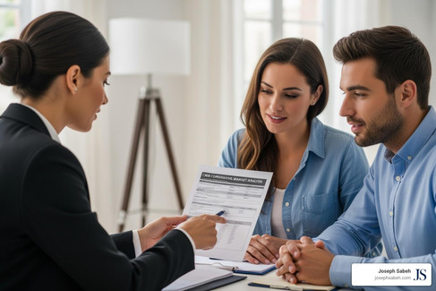 Bend Real Estate Agent presenting a comparative market analysis to help a homeowner price their property.