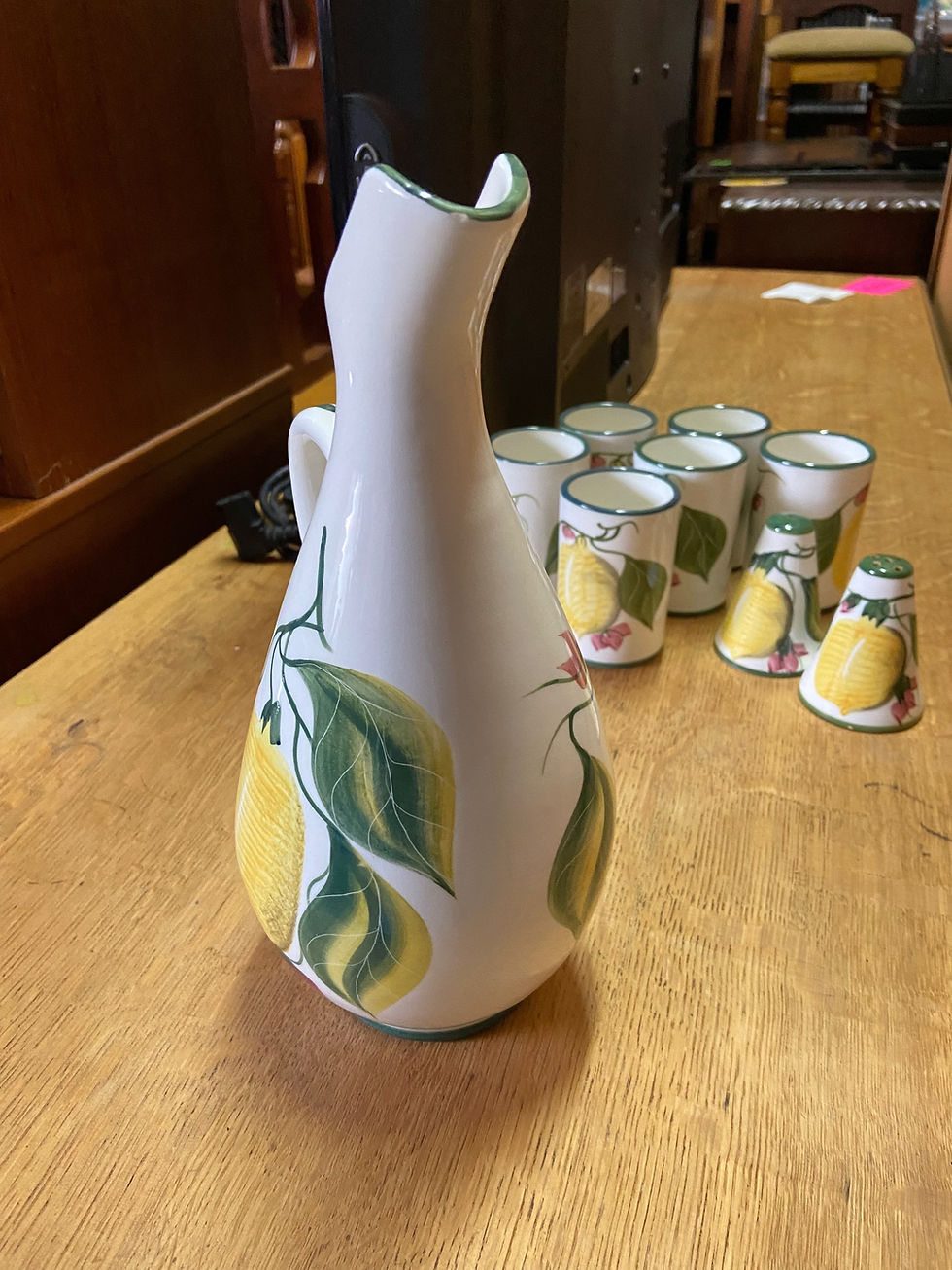 Thumbnail: Cyprus made bright coloured jug 26h 