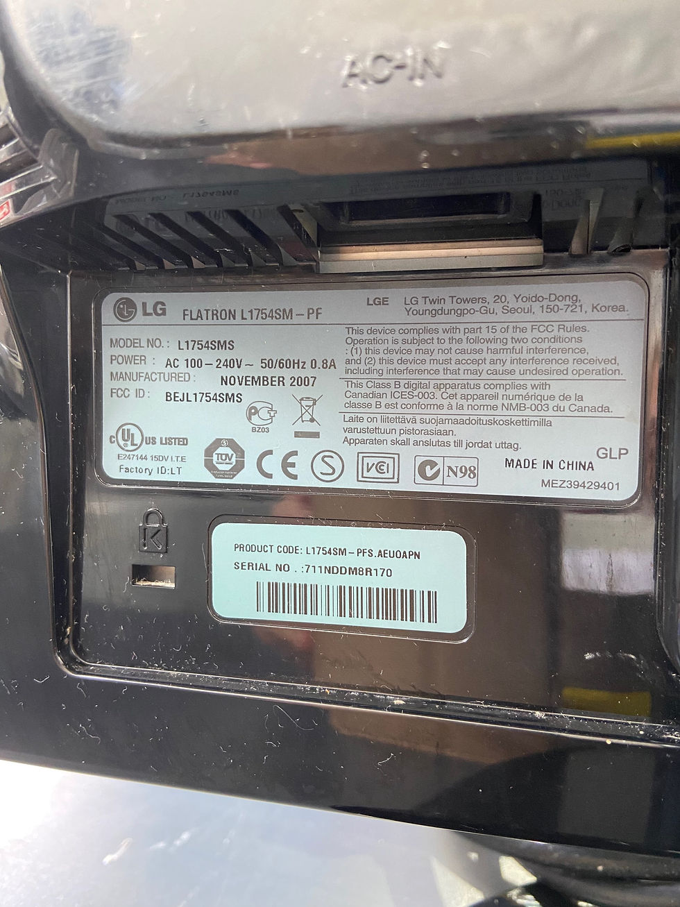 Thumbnail: LG L1754SM-PF computer monitor 43.2 cm (17") 1280 x 1024 pixels Black 